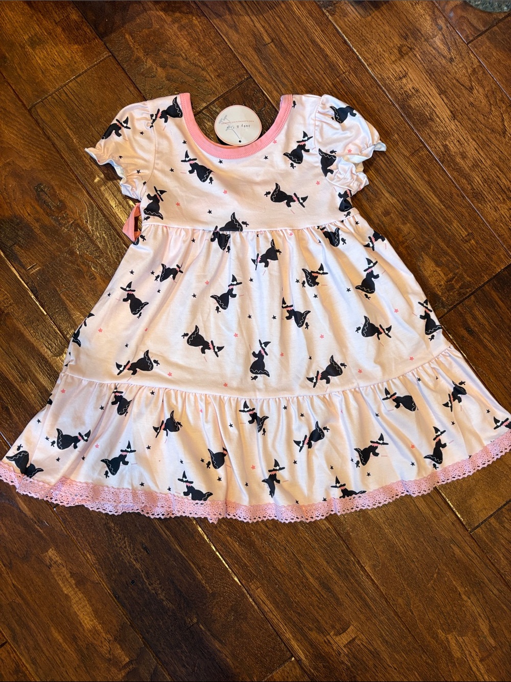 Abby and Evie Girls Pink Halloween Print Dress. Size 2T. NWT